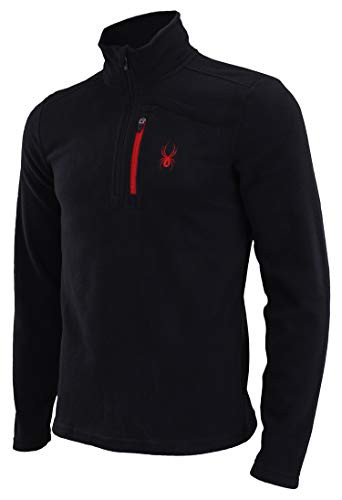 Spyder Mens Transport 14 Zip Fleece Pull Black M