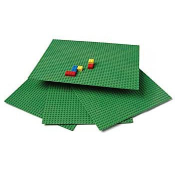 Constructive Playthings Set of Four 10 x 10 Standard-Size Building Bases Compatible with Most Standard Sized Interlocking Bricks for Ages 4 Years and Up