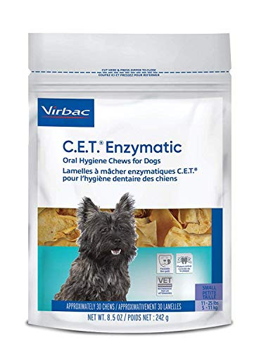 Virbac C_E_T_ Enzymatic Oral Hygiene Chews for Medium Dogs 30 Chews 1 Bag 2 Pack