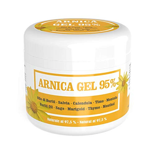Arnica Gel 95 - 16_91 Fl_oz - Soother with Arnica Montana Buriti Oil Sage and Calendula extracts Thyme and Menthol essential oils - Natural at 975 Arnica Gel 95 - 16_91 Fl_oz - Soother with Arnica Montana Buriti Oil Sage and Calendula extracts Thyme and Menthol essential oils - Natural at 975