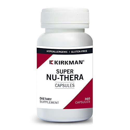 Kirkman Super Nu-Thera® - Hypoallergenic  360 Vegetarian Capsules  Multi Vitamin  Provides high Vitamin B-6magnesium and Vitamins  Tested for More Than 950 Environmental contaminants Kirkman Super Nu-Thera® - Hypoallergenic  360 Vegetarian Capsules  Multi Vitamin  Provides high Vitamin B-6magnesium and Vitamins  Tested for More Than 950 Environmental contaminants