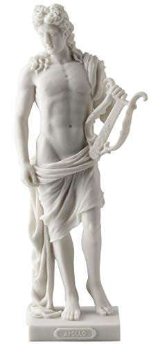 Apollo - Greek God of Light Music and Poetry Statue White Finish