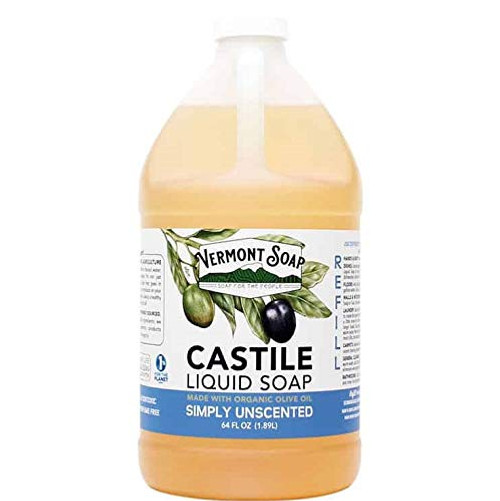 Vermont Soap Liquid Castile Soap Unscented 64oz Vermont Soap Liquid Castile Soap Unscented 64oz