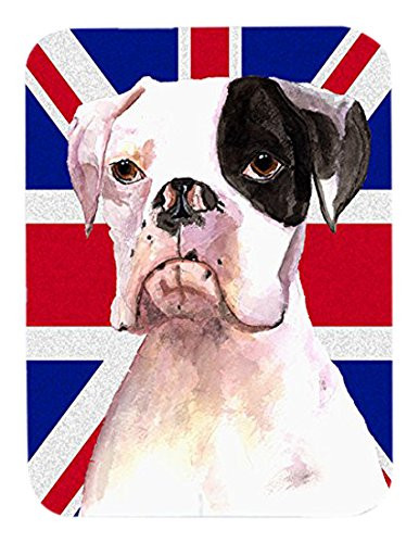 Caroline's Treasures Boxer Cooper with English Union Jack British Flag Mouse Pad, Hot Pad/Trivet (RDR3030MP)