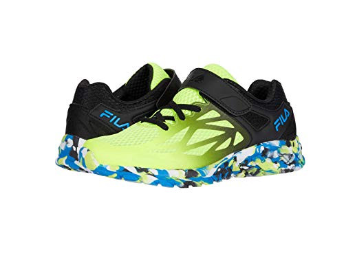 Fila Kids Speedstride 20 Strap Little KidBig Kid Safety YellowElectric BlueBlack 3_5 Big Kid M