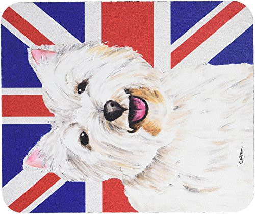 Caroline's Treasures Westie with English Union Jack British Flag Mouse Pad/Hot Pad/Trivet (SC9827MP)