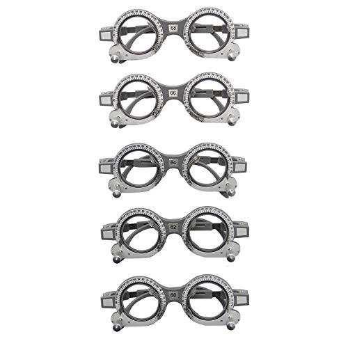 CGOLDENWALL PD 60-68mm 5pcs Gray Opticial Optic Trial Eye Optometry Lens Frame Text Optician Fixed Trial Frame Optical Trial Lens Frame Telescopic Frame Foot TF-A