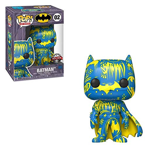 Funko POP Art Series DC Comics 02 - Batman Blue   Yellow Artist Series Exclusive with Hard Stack POP Protector