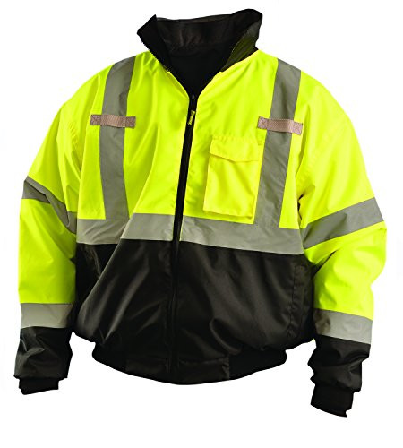 OccuNomix Large Hi-Viz Yellow Polyester Bomber Jacket