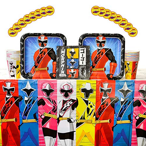 Cedar Crate Market Power Rangers Ninja Steel Party Supplies Pack for 16 Guests: Stickers, Dinner Plates, Luncheon Napkins, Cups, and Table Cover Cedar Crate Market Power Rangers Ninja Steel Party Supplies Pack for 16 Guests: Stickers, Dinner Plates, Luncheon Napkins, Cups, and Table Cover