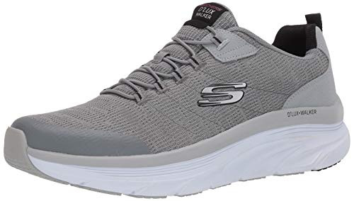 Skechers Mens DLux Walker Pensive Oxford GrayBlack 7_5 4E US