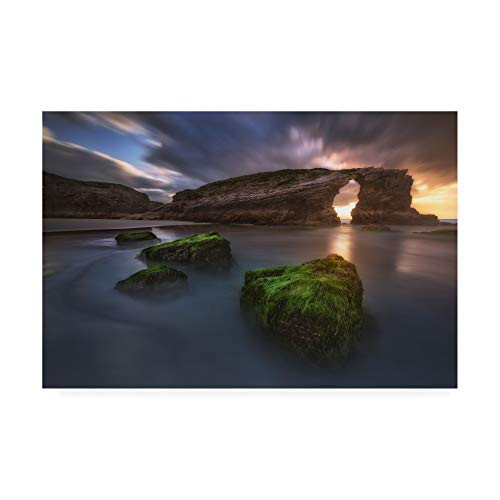 Trademark Fine Art Beach of The Cathedrals by Carlos F Turienzo 16x24