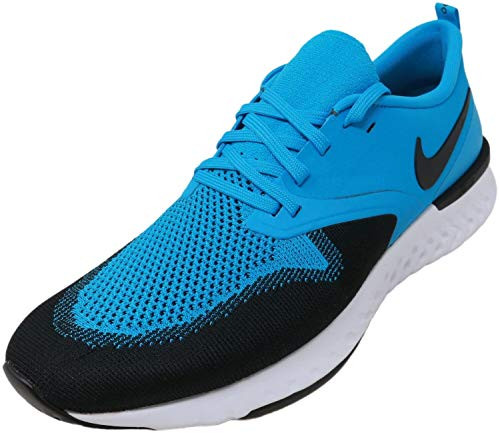 Nike Mens Odyssey React 2 Flyknit Running Shoe 9_5 Blue LagoonBlackWhite