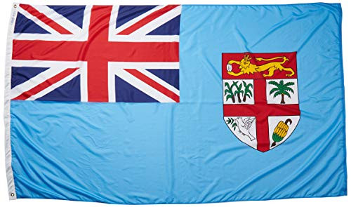 Annin Flagmakers Model 192576 Fiji Flag Nylon SolarGuard NYL-Glo 5x8 ft 100 Made in USA to Official United Nations Design Specifications Annin Flagmakers Model 192576 Fiji Flag Nylon SolarGuard NYL-Glo 5x8 ft 100 Made in USA to Official United Nations Design Specifications