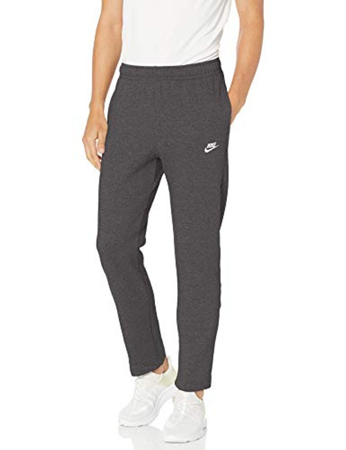 Nike Mens NSW Club Pant Open Hem Charcoal HeatherAnthraciteWhite Medium