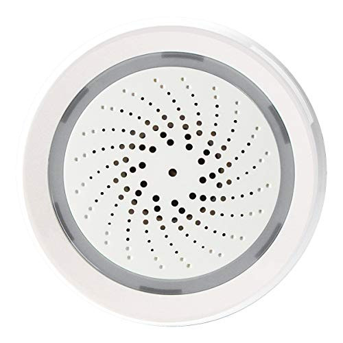 BAZZ ALRMWFW1 Smart Home Wi-Fi Siren Alarm USB Power Source No Hub Required