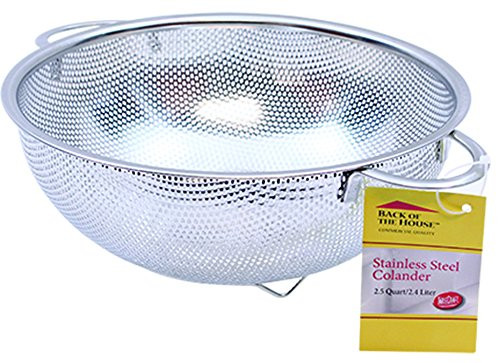 Tablecraft H902BH Colander, 2.5 quart, Stainless Steel