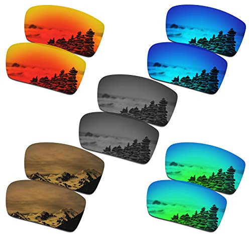 SmartVLT Set of 5 Mens Replacement Lenses for Oakley Crankshaft Sunglass Combo Pack S02