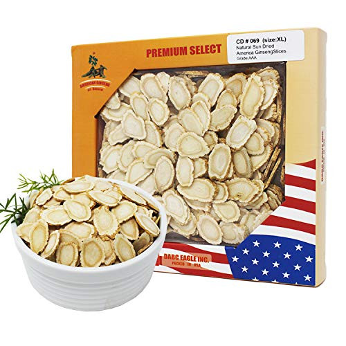 DOL American Ginseng Slice from Wisconsin Sliced Ginseng Root?-in Box Large 4ozBox