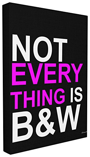 Stupell Industries Not Everything is B W Typography Canvas Wall Art 24 x 30 Multi-Color