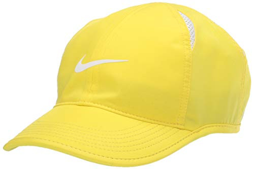 Nike Womens Nikecourt Aerobill Featherlight Hat Opti YellowWhiteWhite Misc