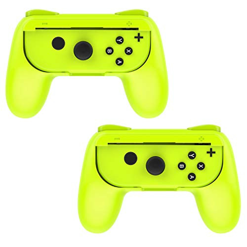 MoKo Grip for Nintendo Switch Joy-Con, 2-Pack Switch Controller Grip Handle Kit for Nintendo Switch Joy-Con (Yellow)