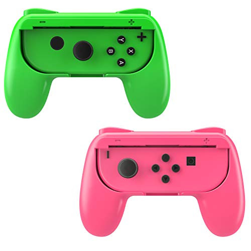 MoKo Grip for Nintendo Switch Joy-Con, 2-Pack Switch Controller Grip Handle Kit for Nintendo Switch Joy-Con (Pink and Green) MoKo Grip for Nintendo Switch Joy-Con, 2-Pack Switch Controller Grip Handle Kit for Nintendo Switch Joy-Con (Pink and Green)