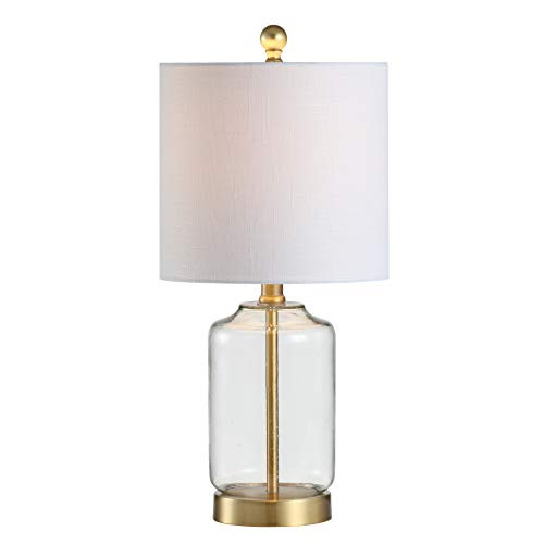 JONATHAN Y JYL1033A Duncan 20_5 GlassMetal LED Table Lamp Glam Transitional Cottage For Bedroom Living Room Office ClearBrass Gold JONATHAN Y JYL1033A Duncan 20_5 GlassMetal LED Table Lamp Glam Transitional Cottage For Bedroom Living Room Office ClearBrass Gold