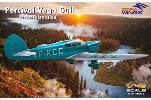 Dora Wings DW48015 Percival Vega Gull Ciil Registration 148 Scale Aircraft Plastic Model Kit
