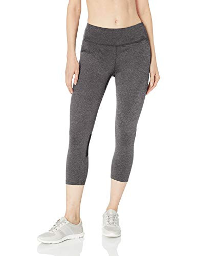 Calvin Klein Womens Crop Tight with Power Mesh Piecing Sweats Heather Small