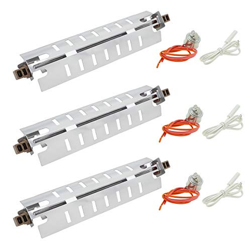 Siwdoy 3 PC WR51X10055 Defrost Heater 3 PC WR55X10025 Temperature Sensor and 3 PC WR50X10068 Defrost Thermostat Compatible with GE Hotpoint Replaces WR51X10030 AP3183311