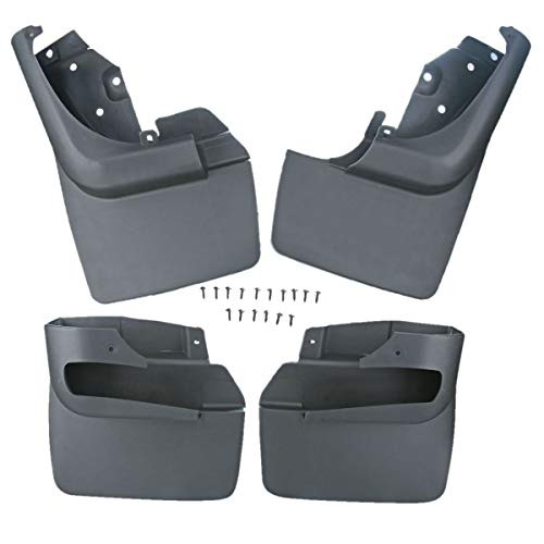 Set of 4 Mud Flaps Splash Guards for 1990-1997 Toyota Land Cruiser 80 Series Sport Utility with Fender Flares