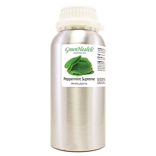 GreenHealth Peppermint Supreme  16 fl oz 473 ml Aluminum Bottle wPlug Cap  100 Pure Essential Oil