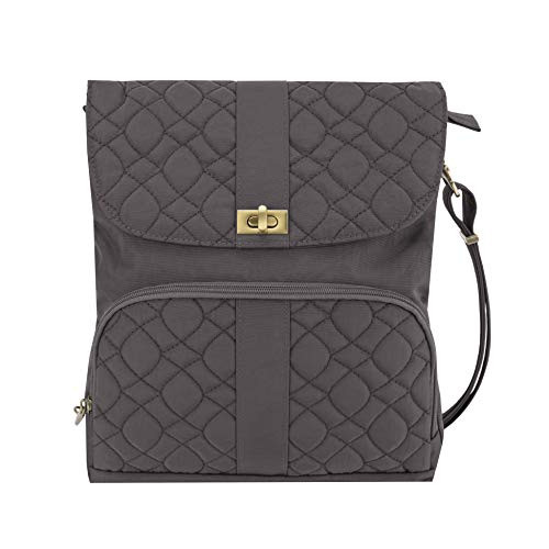 Travelon Anti-Theft Signature Quilted Messenger Bag Smoke One Size