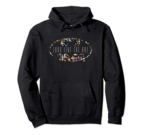 Batman 80 Years Long Live the Bat Shield Logo Pullover Hoodie