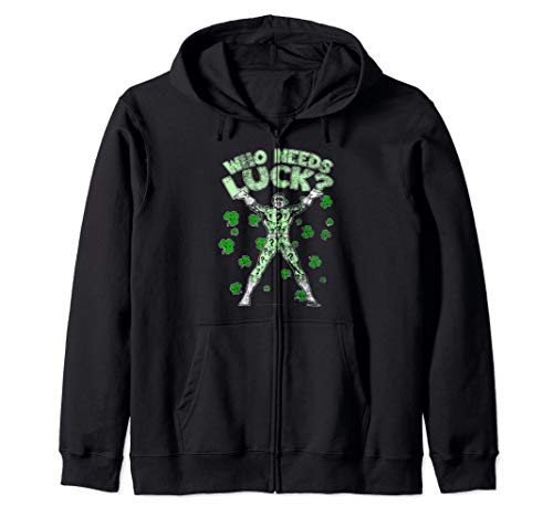 DC Comics The Riddler Who Needs Luck Zip Hoodie