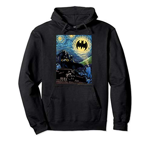 DC Comics Batman Starry Night Style Painting Pullover Hoodie