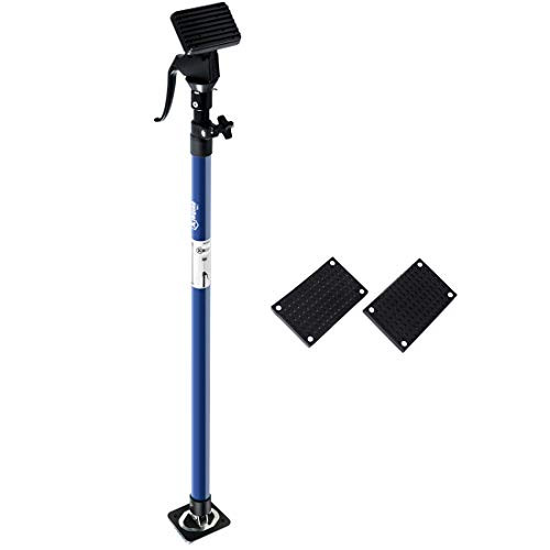 XINQIAO Support Pole Steel Telescopic Quick Support Rod Adjustable 3rd Hand Support System Supports up to 154 lbs Construction Tools for Cabinet Jacks Cargo Bars Drywalls Long-One Rod Blue