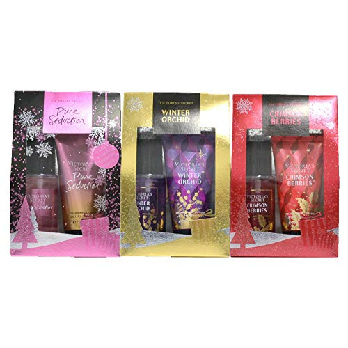 Victorias Secret Gift Set 6 Piece Fragrance Mist Lotion Pure Seduction Winter Orchid Crimson Berries