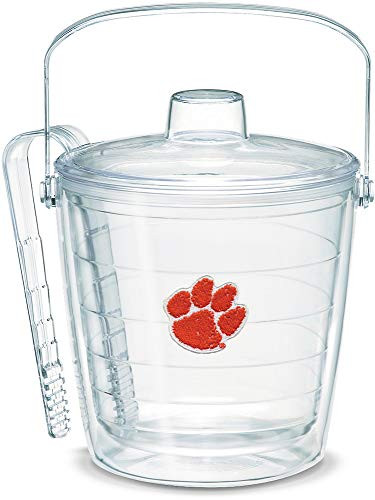 Tervis Clemson Tigers Paw Ice Bucket with Emblem and Clear Lid 87oz Ice Bucket Clear