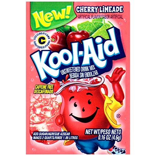 Kool-Aid Cherry Limeade Flavored Unsweetened Caffeine Free Powdered Drink Mix 192 Packets