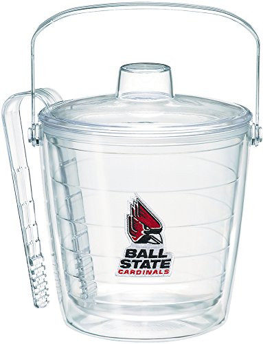 Tervis Ball State Cardinals Logo Ice Bucket with Emblem and Clear Lid 87oz Ice Bucket Clear