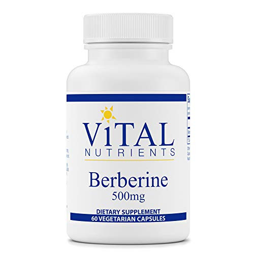 Vital Nutrients - Berberine - Promotes Healthy Blood Sugar Levels Regulates Bowel Function Helps Maintain Normal Triglyceride Levels - 60 Vegetarian Capsules per Bottle - 500 mg