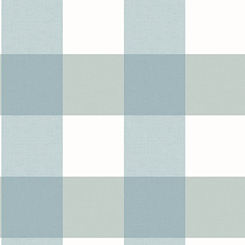 Chesapeake 3115-12535 Amos Teal Gingham Wallpaper