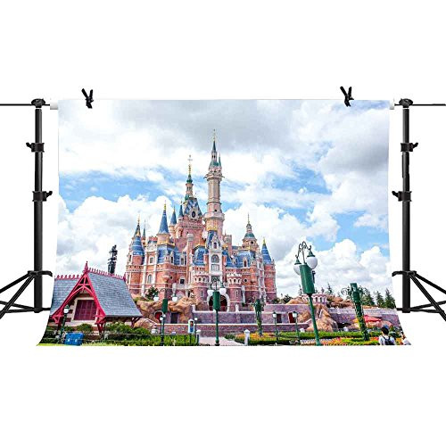7X5ft Backdrop Fairy Tale Castle Photography Background Kids Theme Birthday Party Decoration Banner Photo Shooting Props GEPH018 PHMOJEN