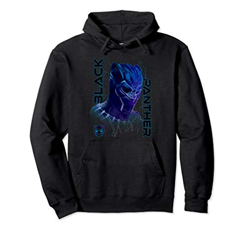 Marvel Black Panther Movie Geo Tech Purple Portrait Hoodie