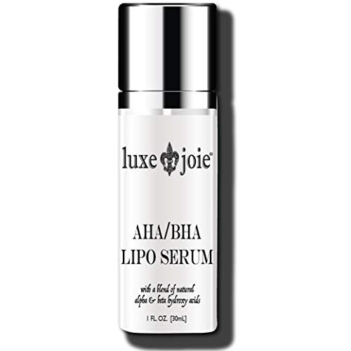 AHA BHA Lipo Serum Liquid Exfoliant Glycolic Acid Skin Clearing Fights Acne Breakouts Blemishes Pimples Reduces Pore Size Tighten Skin Fine-Lines
