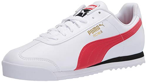 PUMA womens Roma Basic Sneaker Puma White-high Risk Red 12 US