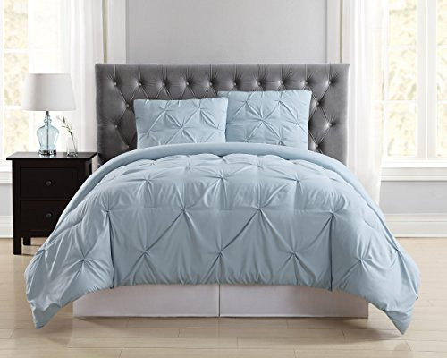Truly Soft Everyday Pleated Comforter Set Twin X-Large Light Blue