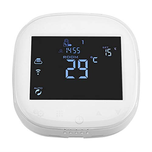 Yosooo WiFi Thermostat Smart Thermostat Temperature WiFi Programmable Digital Touch Screen Temperature Control Humidity Sensor 90-240V